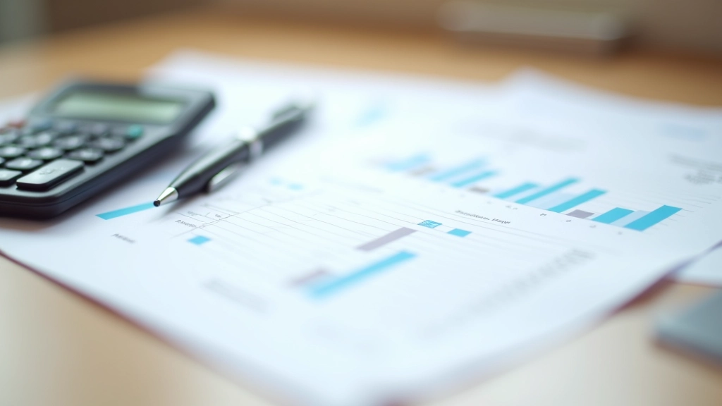 Rozpočet rozepsaný na papíru s kalkulačkou a perem pro plánování měsíčních výdajů